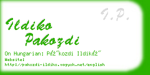 ildiko pakozdi business card